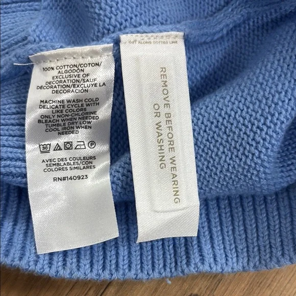 Loft Blue  Sweater with Floral Embroidery - Picture 5 of 5